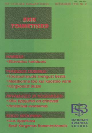 EBS Review = EKK Toimetised ; 2 1995-12