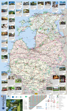 Baltische Staaten : touristische Karte : Natur- und Kultururlaub, Campingplätze 
