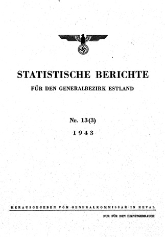 Eesti Statistika : kuukiri ; 13 1943-03