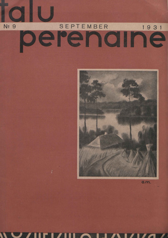 Taluperenaine : kodumajanduse ja kodukultuuri ajakiri ; 9 1931-09