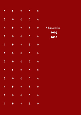 Rahvusarhiivi tegevuse ülevaade ; 2009-2010