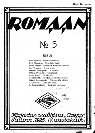 Romaan ; 5 (71) 1925-03