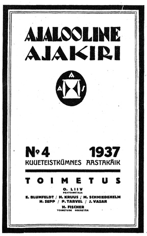 Ajalooline Ajakiri ; 4 1937