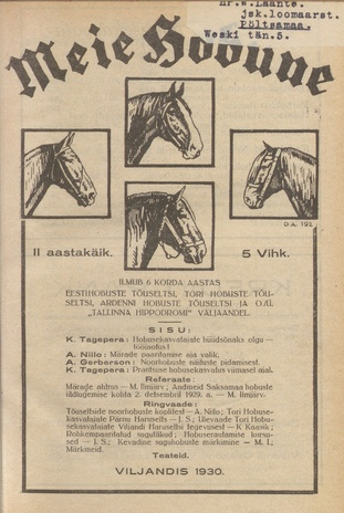 Meie Hobune ; 5 1930