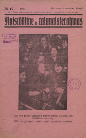 Naistööline ja talunaisterahvas ; 17 1930