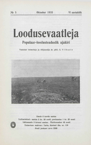 Loodusevaatleja : populaar-loodusteaduslik ajakiri ; 5 1935-10-30