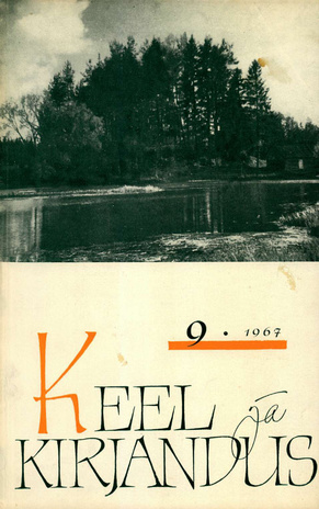 Keel ja Kirjandus ; 9 1967-09