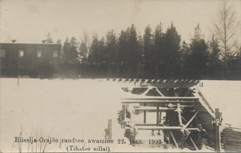 Riiselja-Orajõe raudtee awamine 1923 : Tihatse sillal
