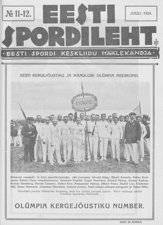 Eesti Spordileht ; 11/12 1924-07
