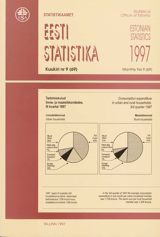 Eesti Statistika Kuukiri = Monthly Bulletin of Estonian Statistics ; 9(69) 1997-10