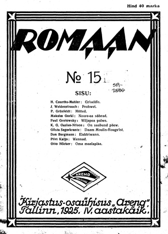 Romaan ; 15 (81) 1925-08