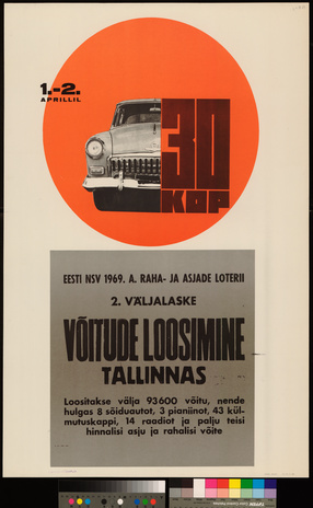 Eesti NSV 1969. a. raha- ja asjade loterii...