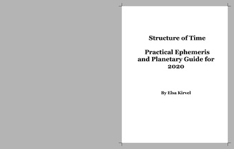 Structure of Time – Practical Ephemeris and Planetary Guide for 2020