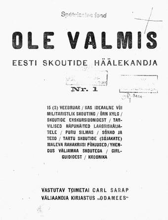 Ole Valmis ; 1 1921-03-15