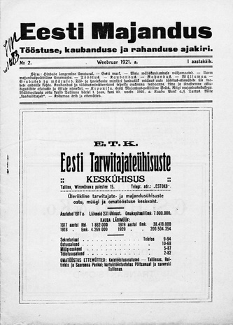 Eesti Majandus ; 2 1921-02