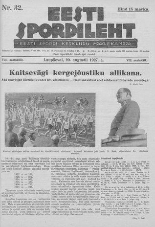 Eesti Spordileht ; 32 1927-08-20