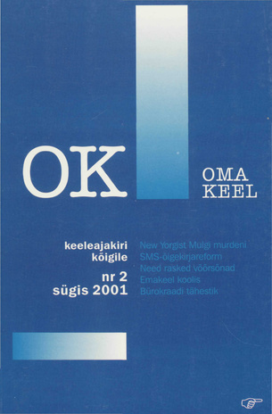 Oma Keel ; 2 2001