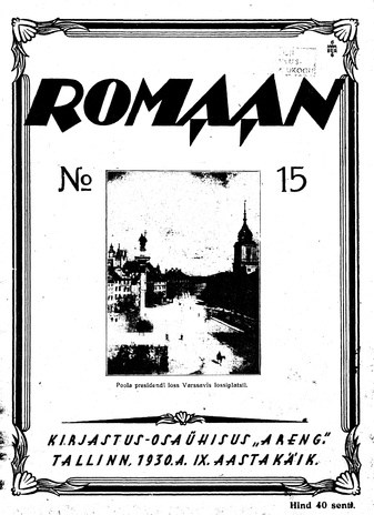 Romaan ; 15 (201) 1930-08