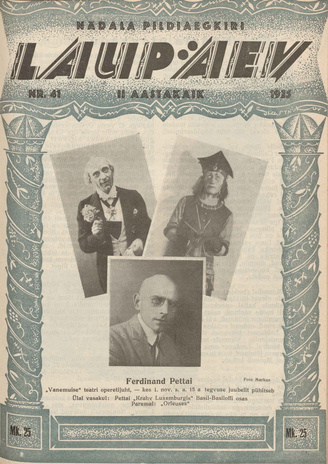 Laupäev : nädala pildileht ; 41 1925