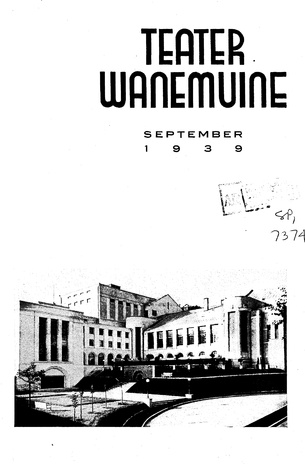 Teater Wanemuine ; 1939-09