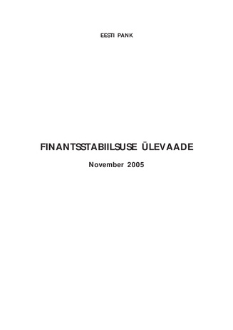 Finantsstabiilsuse ülevaade ; 2/2005