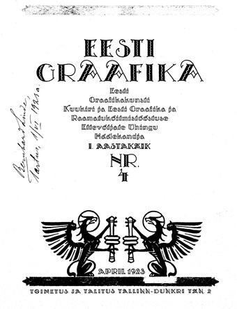 Eesti Graafika ; 4 1923-04