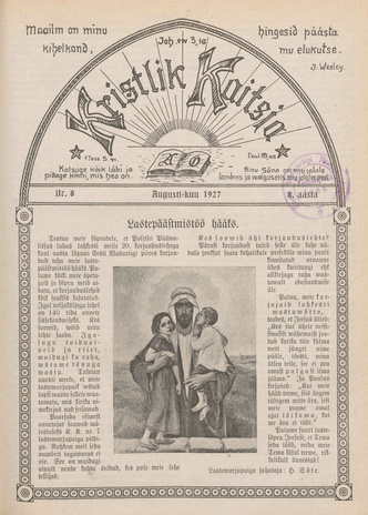 Kristlik Kaitsja : Eesti metodistide häälekandja ; 8 1927-08