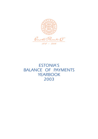 Estonian balance of payments yearbook ; 2003