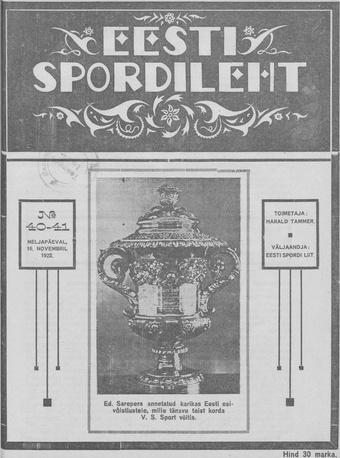 Eesti Spordileht ; 40-41 1922-11-16