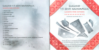 Lugusid 15 eesti rahvapillil : Pieces on the 15 Estonian folk instruments = Musikstücke auf 15 estnischen Volkinstrumenten 