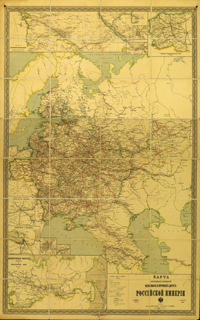 Карта пороходных сообщений железных и почтовых дорог Российской Империи