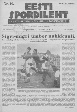 Eesti Spordileht ; 10 1926-03-11