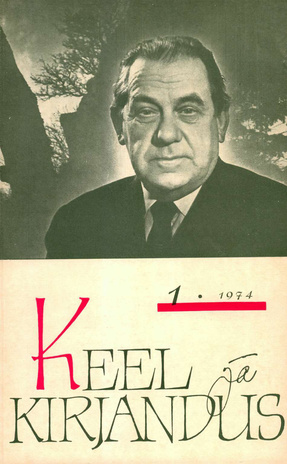Keel ja Kirjandus ; 1 1974-01