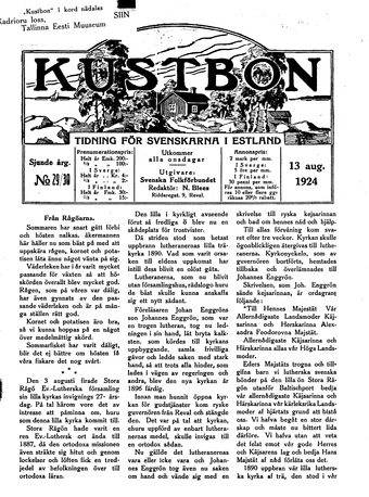 Kustbon ; 29/30 1924
