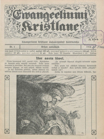 Evangeeliumi Kristlane : Tallinna Immaanueli Evangeeliumi Kristlaste vabausuühingu häälekandja ; 1 1928