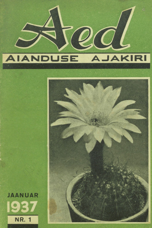 Aed : aianduse ajakiri ; 1 1937-01