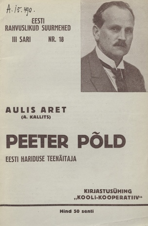 Peeter Põld : eesti hariduse teenäitaja