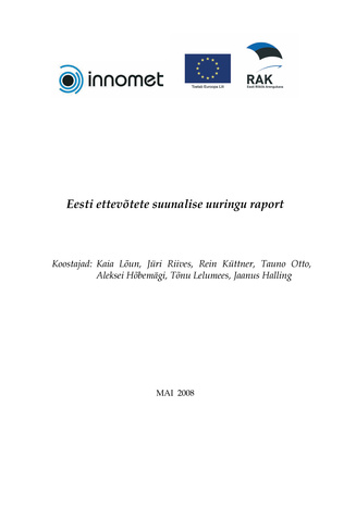 Eesti ettevõtete suunalise uuringu raport