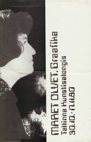 Maret Olvet : graafika : näitusekataloog : Tallinna Kustisalongis 30.10-17.11.1980  