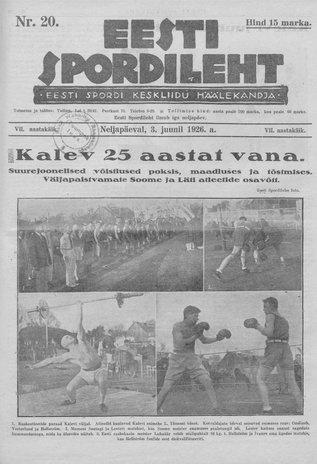Eesti Spordileht ; 20 1926-06-03