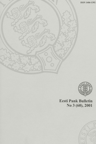 Eesti Pank (Bank of Estonia) : bulletin ; 3 (60) 2001