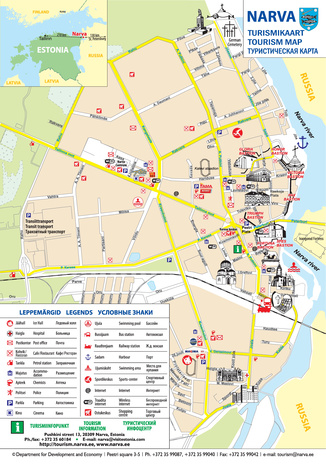 Narva : turismikaart = tourism map = туристическая карта [2010]