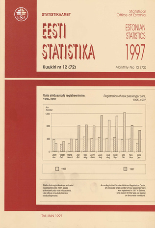 Eesti Statistika Kuukiri = Monthly Bulletin of Estonian Statistics ; 12(72) 1998-01