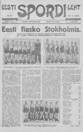 Eesti Spordileht ; 11 1932-03-22