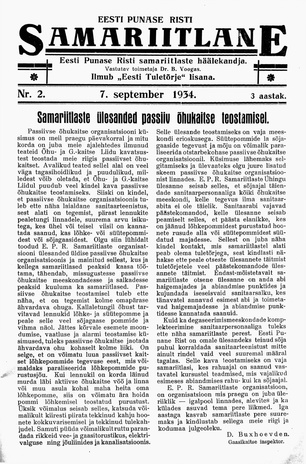 Eesti Punase Risti Samariitlane ; 2 1934-09-07