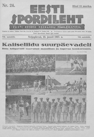 Eesti Spordileht ; 24 1927-06-23