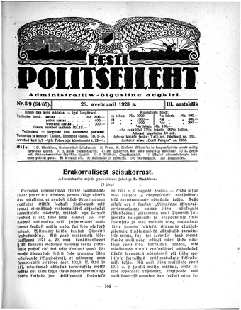 Eesti Politseileht ; 8-9 1923