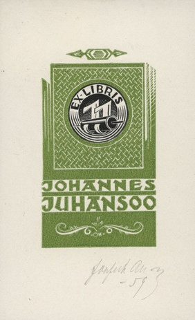 Ex libris Johannes Juhansoo 
