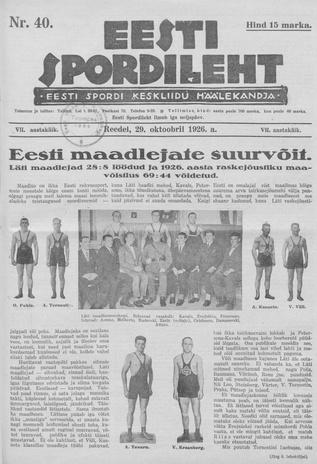 Eesti Spordileht ; 40 1926-10-29