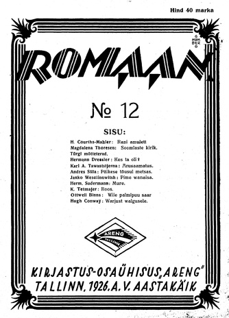 Romaan ; 12 (102) 1926-06